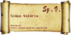 Szépe Valéria névjegykártya