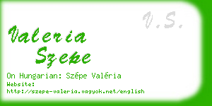 valeria szepe business card