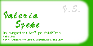 valeria szepe business card